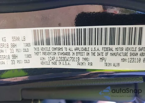 2014 Jeep Cherokee Limited from USA, damaged, VIN 1C4PJLDS3EW173119